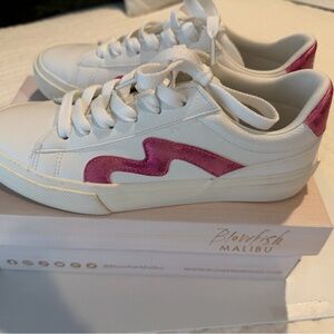 Blowfish Kids White and Pink Sneakers